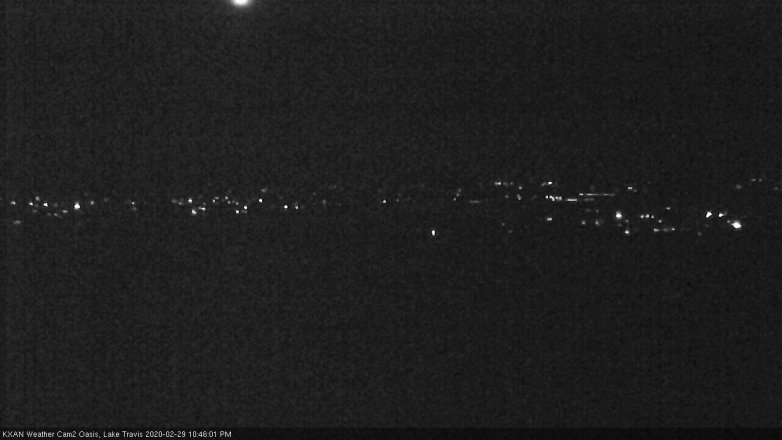 Lake Travis webcam, February 29, 2020 10:45 PM CT