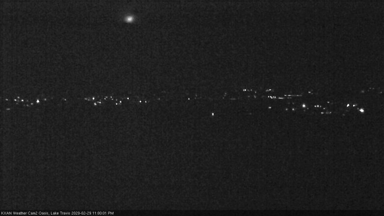 Lake Travis webcam, February 29, 2020 11:00 PM CT