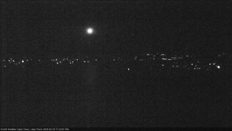 Lake Travis webcam, February 29, 2020 11:25 PM CT