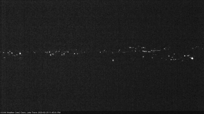 Lake Travis webcam, February 29, 2020 11:45 PM CT