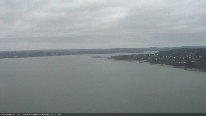 Lake Travis webcam, March 1, 2020 10:25 AM CT