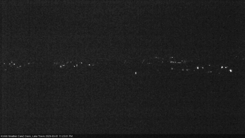 Lake Travis webcam, March 1, 2020 11:25 PM CT