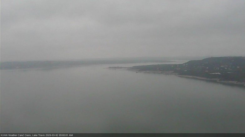 Lake Travis webcam, March 2, 2020 9:00 AM CT
