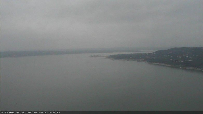 Lake Travis webcam, March 2, 2020 9:45 AM CT