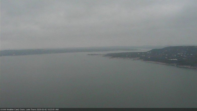 Lake Travis webcam, March 2, 2020 10:25 AM CT