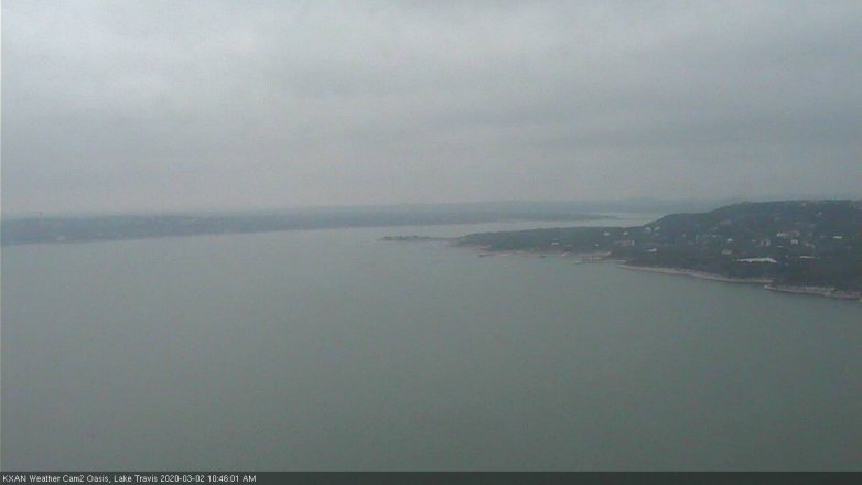 Lake Travis webcam, March 2, 2020 10:45 AM CT