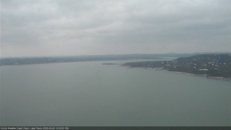Lake Travis webcam, March 2, 2020 12:25 PM CT