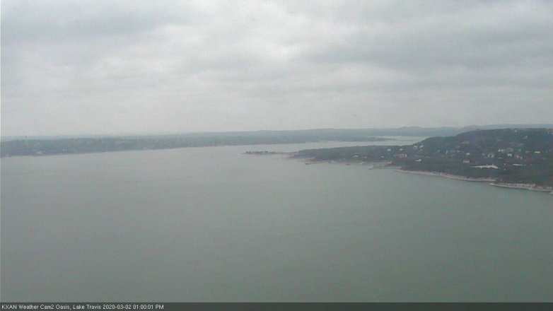 Lake Travis webcam, March 2, 2020 1:00 PM CT