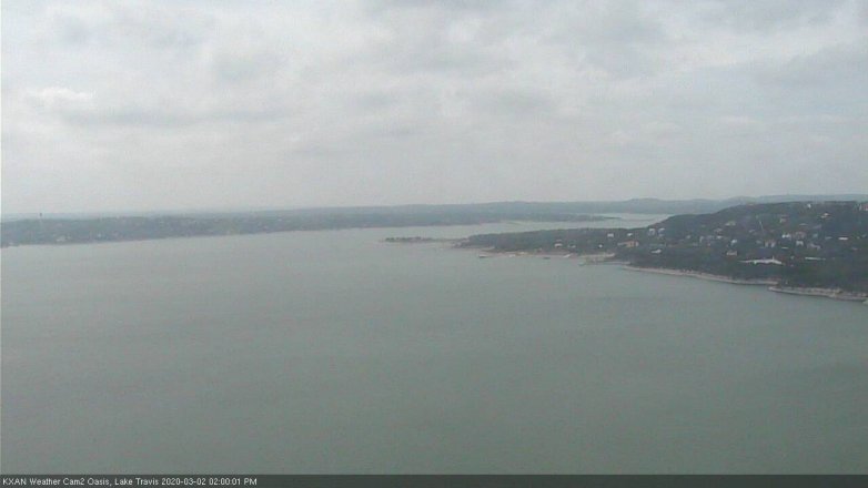 Lake Travis webcam, March 2, 2020 2:00 PM CT