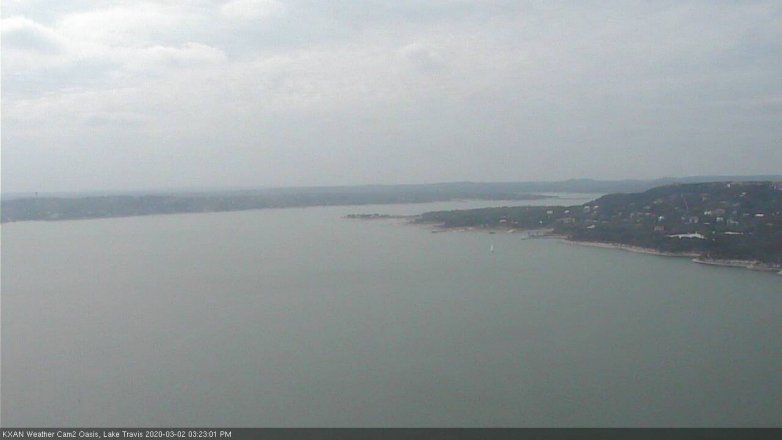 Lake Travis webcam, March 2, 2020 3:25 PM CT