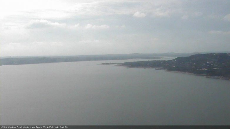 Lake Travis webcam, March 2, 2020 4:25 PM CT