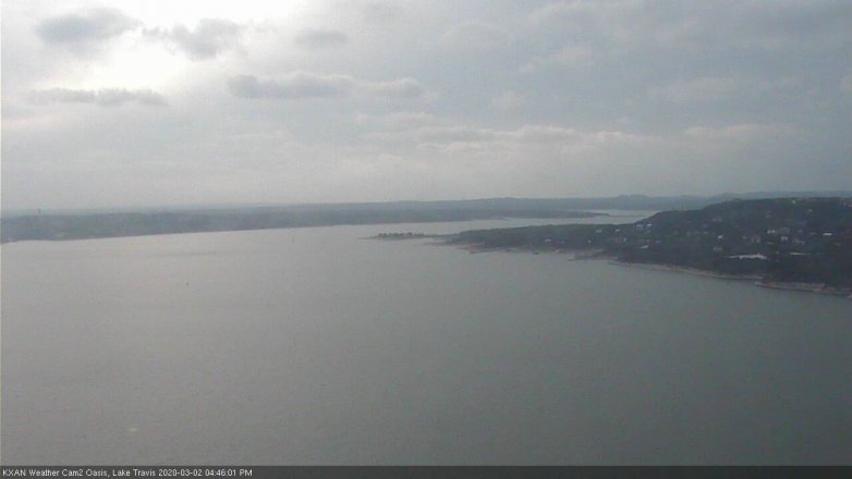 Lake Travis webcam, March 2, 2020 4:45 PM CT