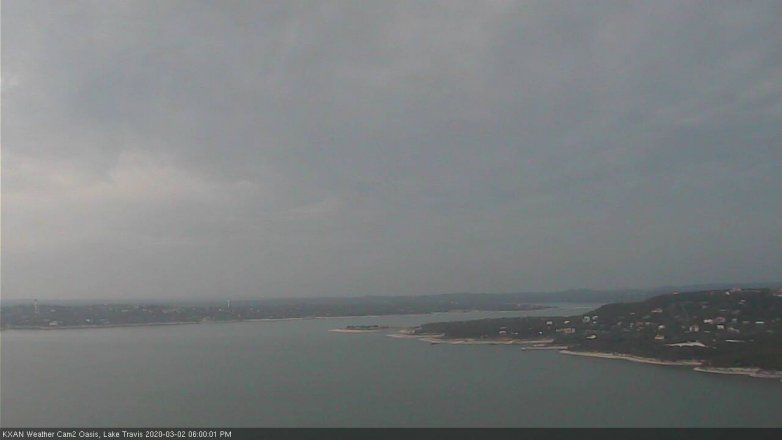 Lake Travis webcam, March 2, 2020 6:00 PM CT