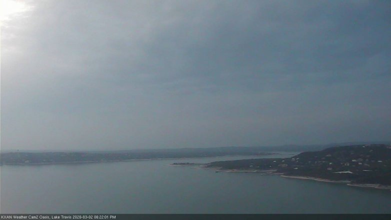 Lake Travis webcam, March 2, 2020 6:25 PM CT