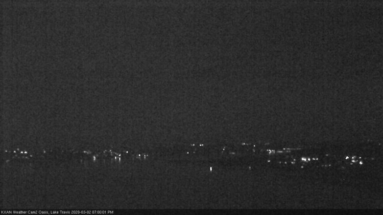 Lake Travis webcam, March 2, 2020 7:00 PM CT