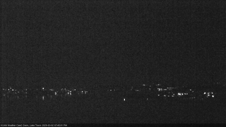 Lake Travis webcam, March 2, 2020 7:45 PM CT
