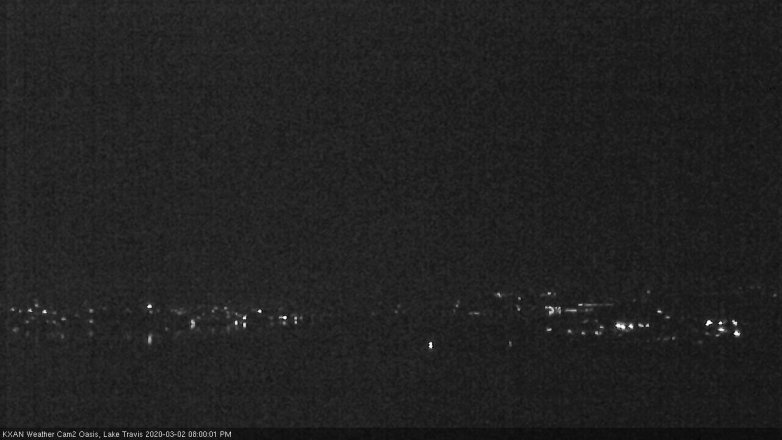 Lake Travis webcam, March 2, 2020 8:00 PM CT
