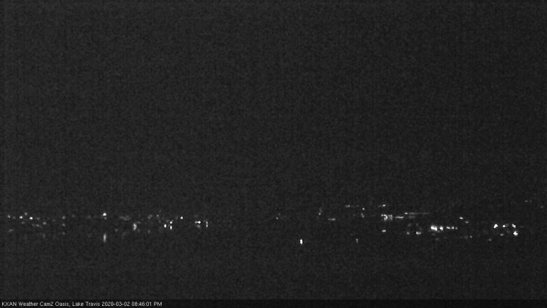 Lake Travis webcam, March 2, 2020 8:45 PM CT