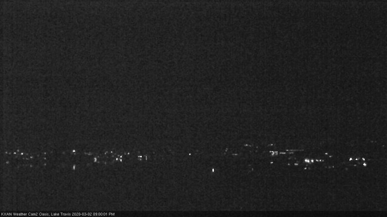 Lake Travis webcam, March 2, 2020 9:00 PM CT