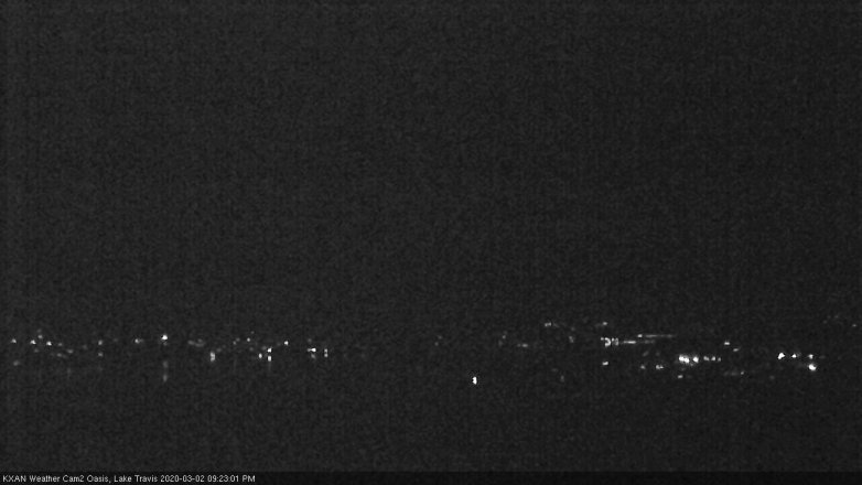 Lake Travis webcam, March 2, 2020 9:25 PM CT