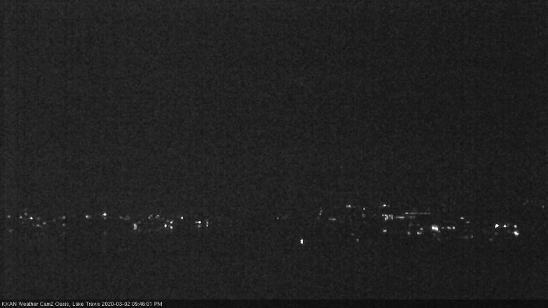 Lake Travis webcam, March 2, 2020 9:45 PM CT