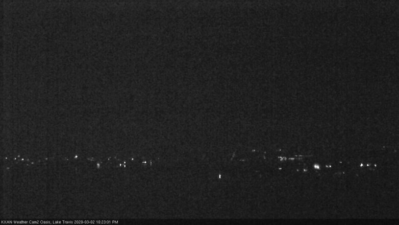 Lake Travis webcam, March 2, 2020 10:25 PM CT