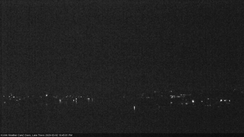 Lake Travis webcam, March 2, 2020 10:45 PM CT