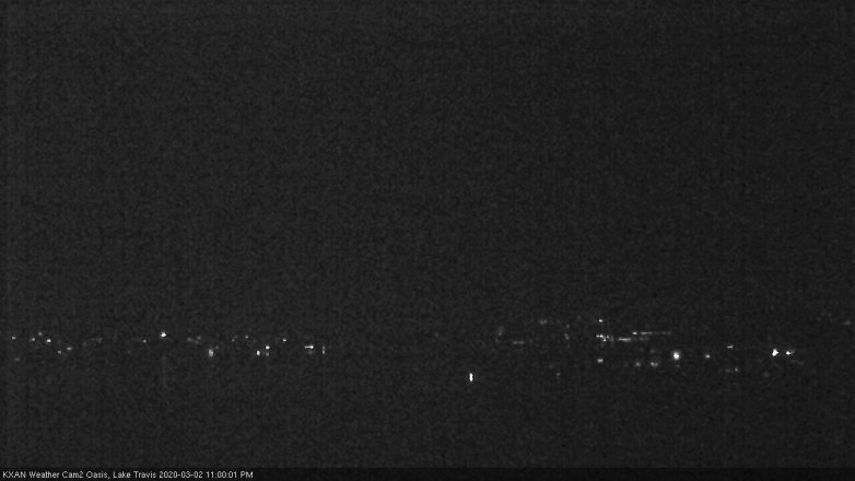 Lake Travis webcam, March 2, 2020 11:00 PM CT