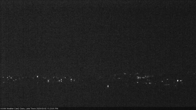 Lake Travis webcam, March 2, 2020 11:25 PM CT