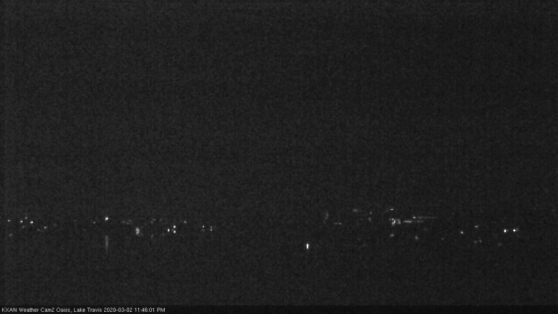 Lake Travis webcam, March 2, 2020 11:45 PM CT