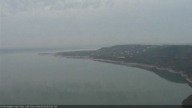 Lake Travis webcam, March 3, 2020 9:25 AM CT