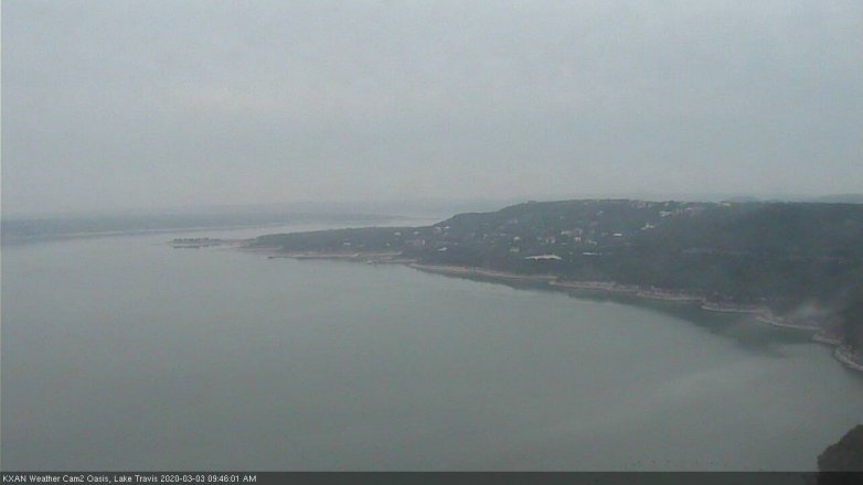 Lake Travis webcam, March 3, 2020 9:45 AM CT