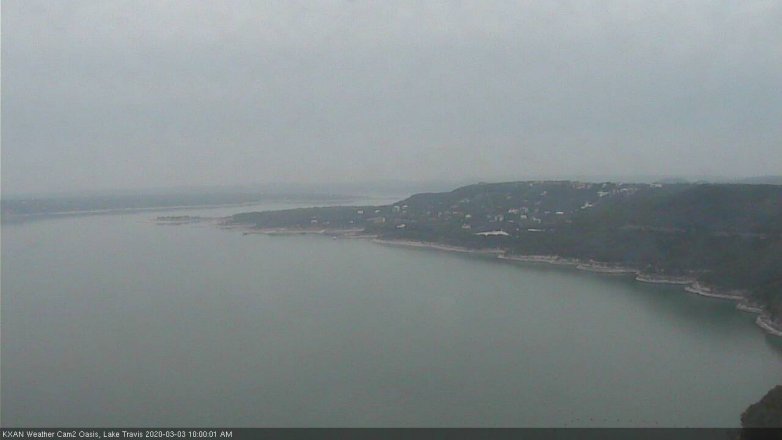 Lake Travis webcam, March 3, 2020 10:00 AM CT
