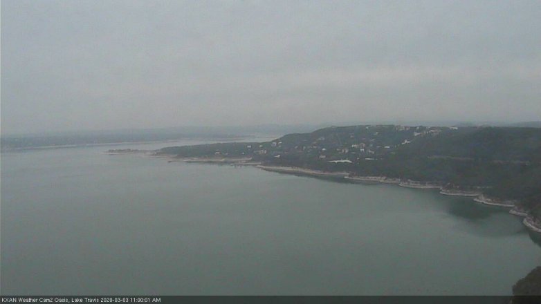 Lake Travis webcam, March 3, 2020 11:00 AM CT