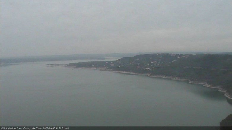 Lake Travis webcam, March 3, 2020 11:25 AM CT