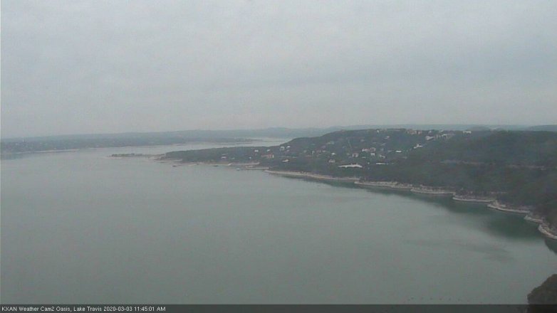 Lake Travis webcam, March 3, 2020 11:45 AM CT