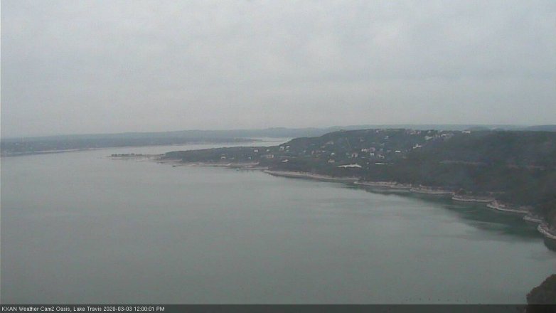 Lake Travis webcam, March 3, 2020 12:00 PM CT