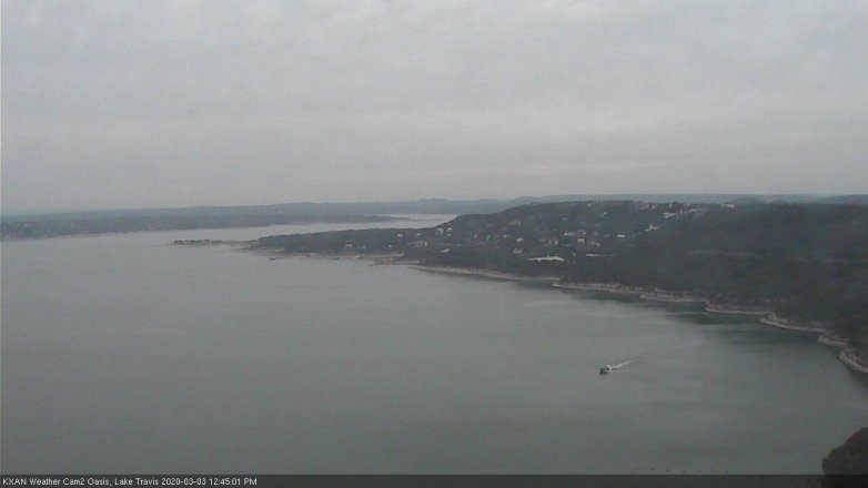 Lake Travis webcam, March 3, 2020 12:45 PM CT