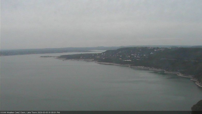 Lake Travis webcam, March 3, 2020 1:00 PM CT