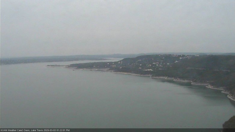 Lake Travis webcam, March 3, 2020 1:25 PM CT