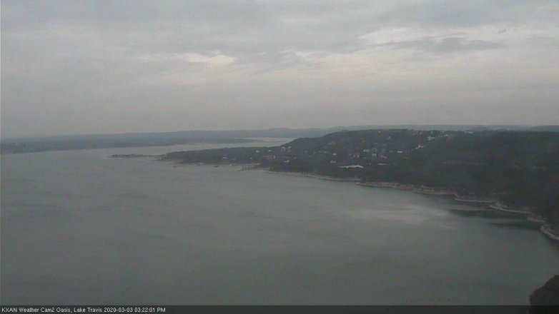 Lake Travis webcam, March 3, 2020 3:25 PM CT
