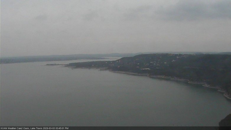 Lake Travis webcam, March 3, 2020 3:45 PM CT
