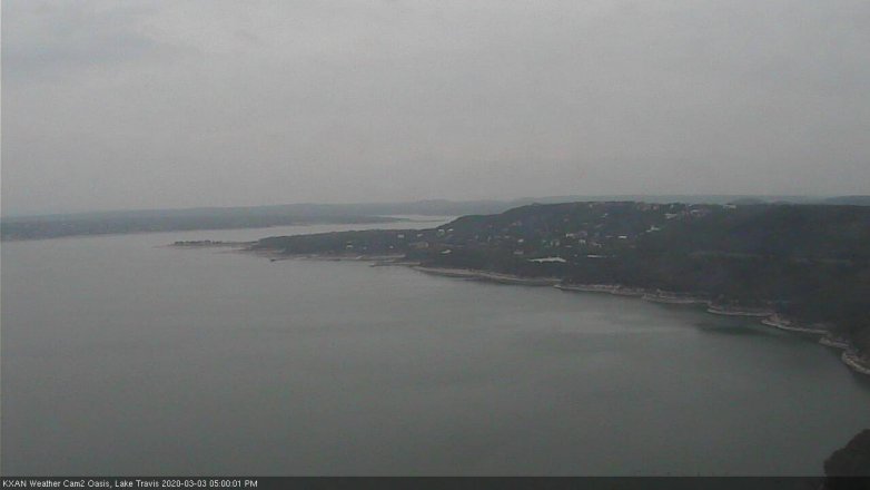 Lake Travis webcam, March 3, 2020 5:00 PM CT