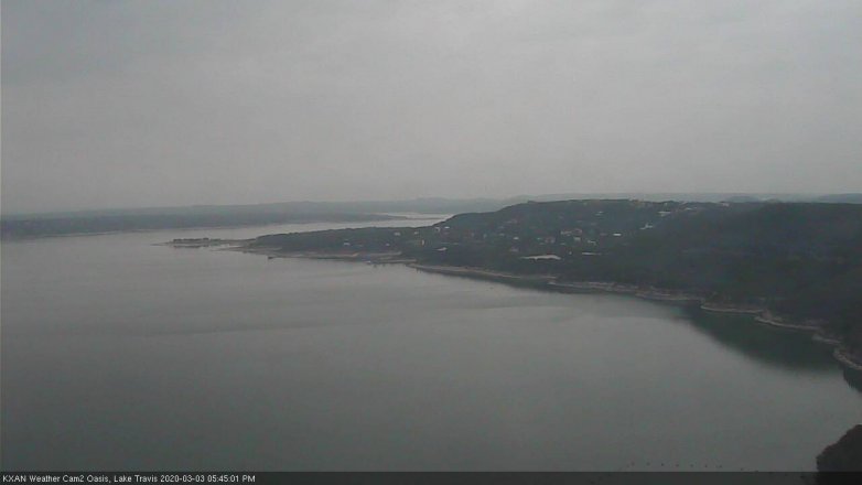 Lake Travis webcam, March 3, 2020 5:45 PM CT
