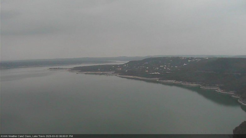 Lake Travis webcam, March 3, 2020 6:00 PM CT