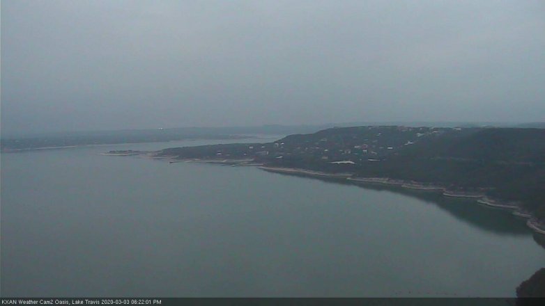 Lake Travis webcam, March 3, 2020 6:25 PM CT
