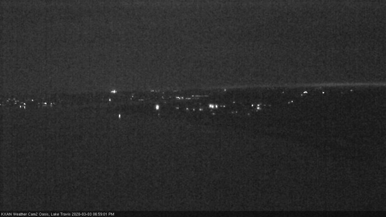 Lake Travis webcam, March 3, 2020 7:00 PM CT