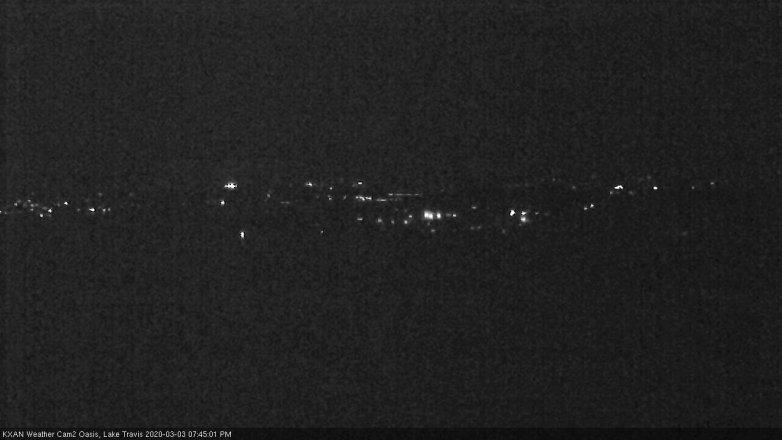 Lake Travis webcam, March 3, 2020 7:45 PM CT