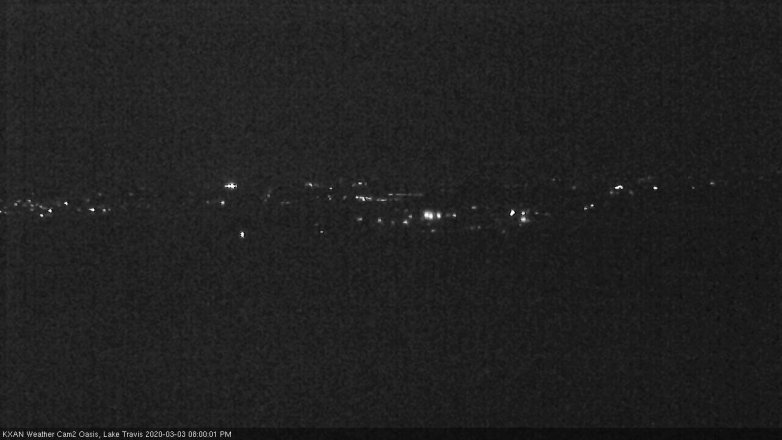 Lake Travis webcam, March 3, 2020 8:00 PM CT
