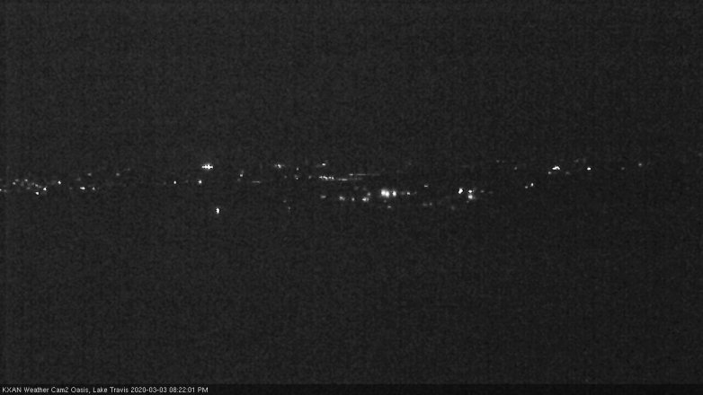 Lake Travis webcam, March 3, 2020 8:25 PM CT